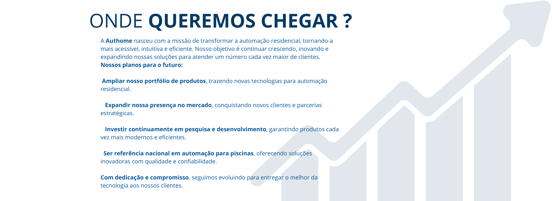 Onde queremos chegar Authome